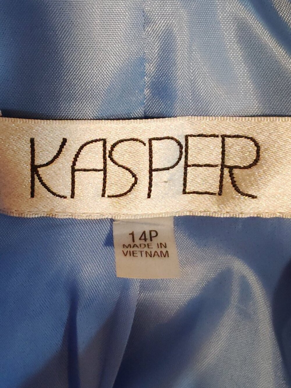 Kasper Elegant Women's Open Front Blazer Size 14P Blue, New Without tag. - Picture 6 of 6